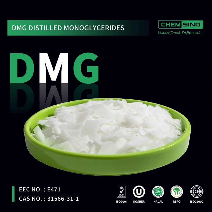 Destilirani monogliceridi visoke čistosti DMG kosmiči Št. CAS 31566-31-1