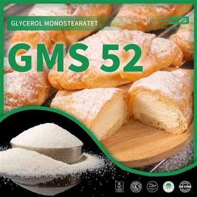 Priljubljen v pekarski industriji Glicerol monostearat GMS 52 v prahu Št. CAS.31566-31-1